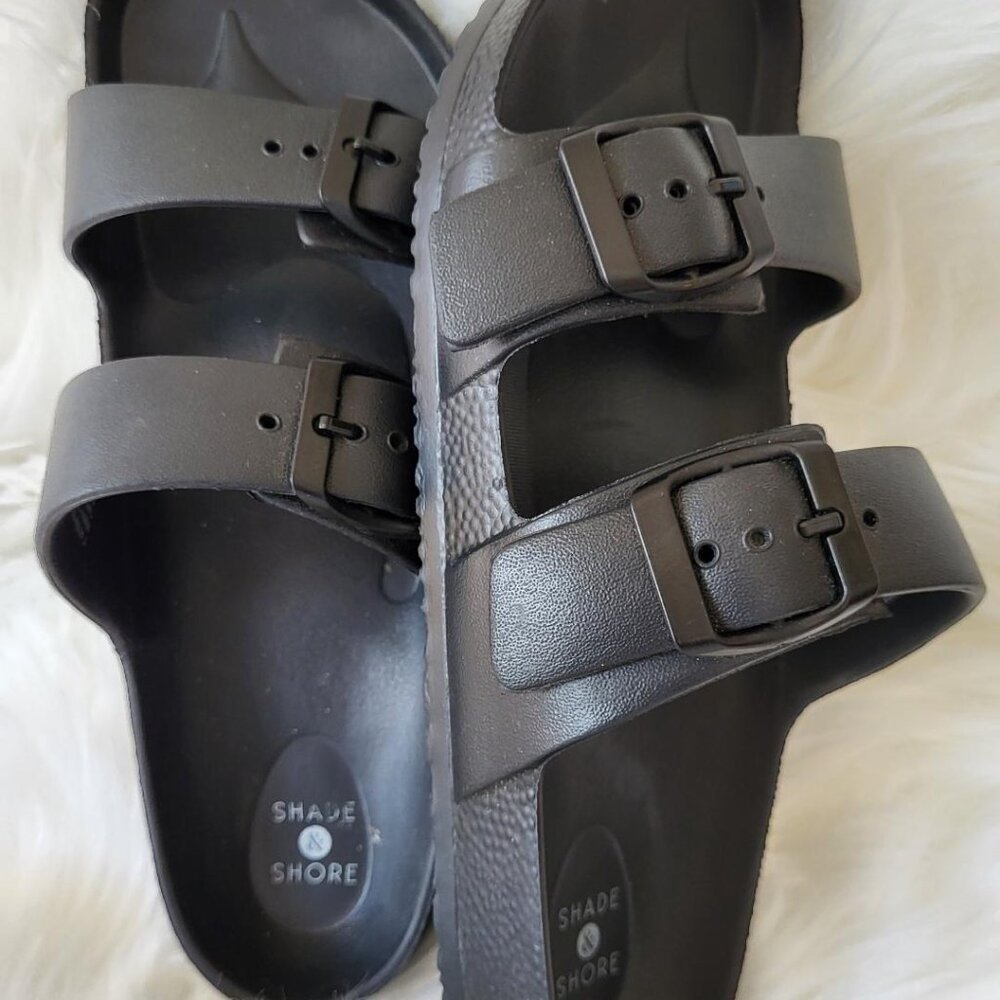SHADE & SHORE "BLACK" WOMEN SANDALS - SIZE 7 - NWOT